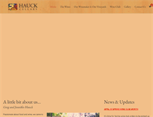 Tablet Screenshot of hauckcellars.com